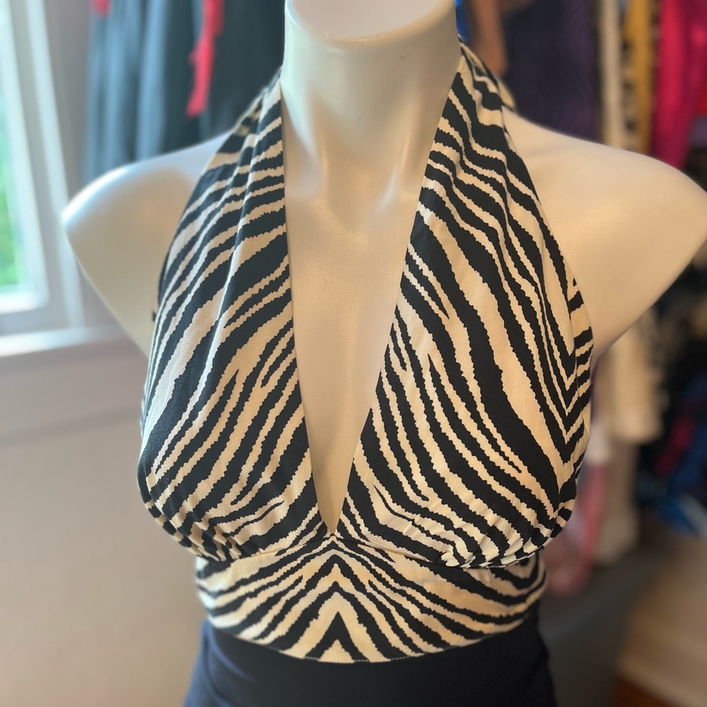 Trashy Diva Zebra Print Halter Top